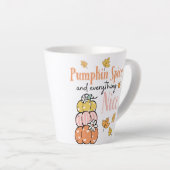 Herfst/pompoen Theme Latte Mok (Rechterhoek)