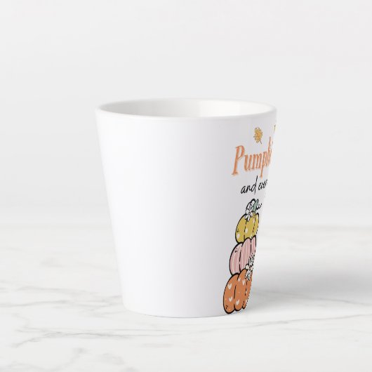 Herfst/pompoen Theme Latte Mok (Voorkant)