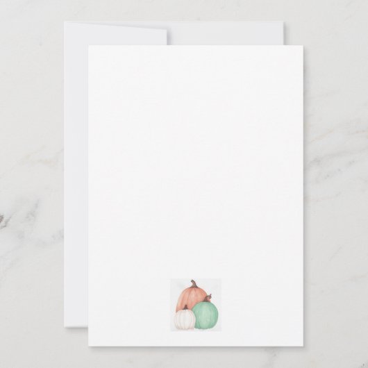 Herfst Pompoen Trio Thanksgiving Kaarten (Achterkant)