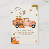 Herfst Pompoen Truck Luier Raffle Kaart (Voorkant)