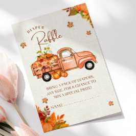 Herfst Pompoen Truck Luier Raffle Kaart