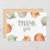 Herfst Pompoen Tuin Bedankkaart (Voorkant / Achterkant)