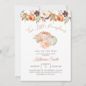 Herfst Pompoen Twee Kleine Pompoen Baby Shower Kaart (Voorkant)