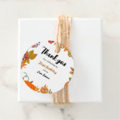 Herfst pompoen Tweede Verjaardag Dank u Bedankjes Labels (In situ)