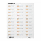 Herfst Pompoen Tweeling Baby Shower Retouradres Etiket (Full Sheet)