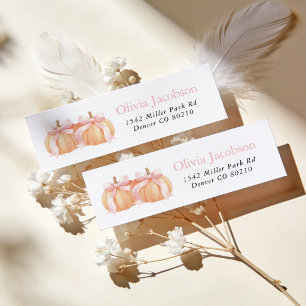 Herfst Pompoen Tweeling Baby Shower Retouradres Etiket
