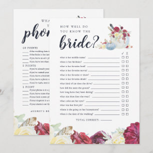 Herfst Pompoen Tweezijdig Vrijgezellenfeest Game K Kaart