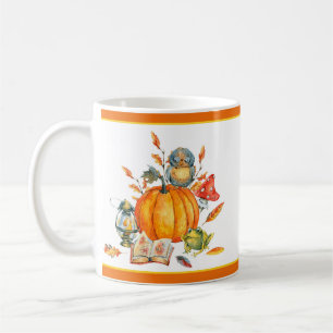 Herfst Pompoen uil en kikker Koffiemok