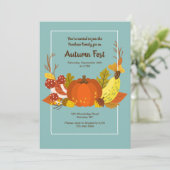 Herfst Pompoen Uitnodiging (Staand voorkant)