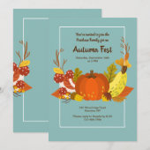 Herfst Pompoen Uitnodiging (Voorkant / Achterkant)