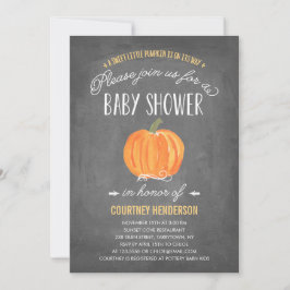 Herfst pompoen | Uitnodiging voor Baby shower