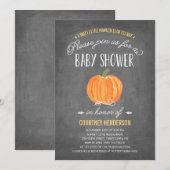 Herfst pompoen | Uitnodiging voor Baby shower (Voorkant / Achterkant)
