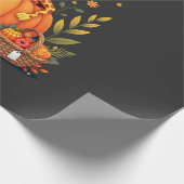 Herfst Pompoen Val Giraffe Dankdag Dames Cadeaupapier (Hoek)