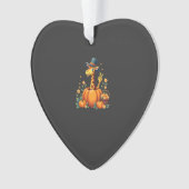 Herfst Pompoen Val Giraffe Thanksgiving Dames Ornament (voorkant)