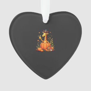 Herfst Pompoen Val Giraffe Thanksgiving Vrouwen Me Ornament