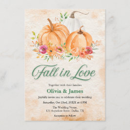 Herfst Pompoen Val in Liefde Trouw  Kaart