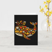 Herfst Pompoen Valvis Thanksgiving Dames Heren Kaart (Gele Bloem)