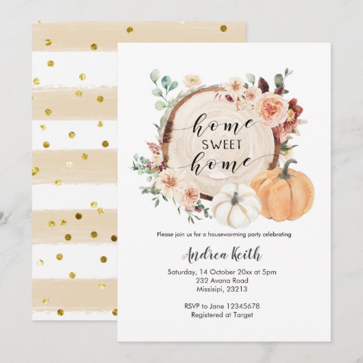 herfst pompoen verbrand oranje huisdier kaart (Voorkant / Achterkant)