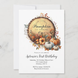 Herfst pompoen verbrand Sinaasappel eerste verjaar Kaart