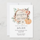 herfst pompoen verbrande pompoen baby shower uitno kaart (Voorkant)