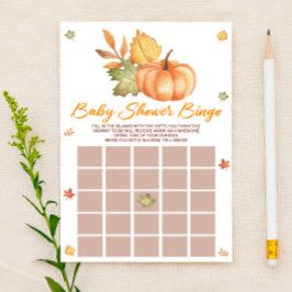 Herfst pompoen verlaat bingo Baby shower spel Briefpapier