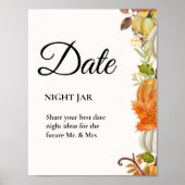 Herfst Pompoen verlaat Vrijgezellenfeest Datum Ide Poster (Voorkant)