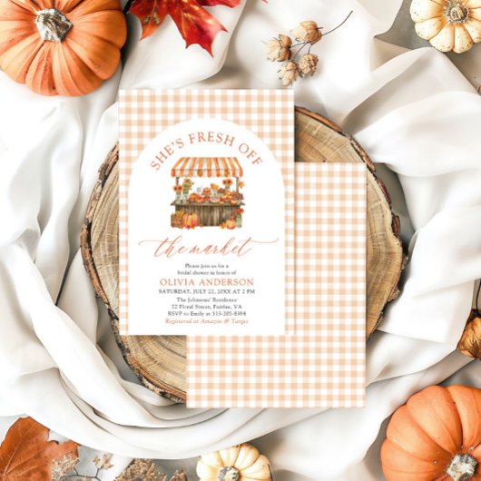 Herfst pompoen vers uit de markt Vrijgezellenfeest Kaart