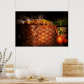 Herfst - Pompoen - Verse maïs Poster (Keuken)