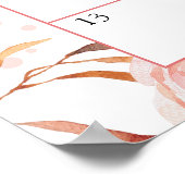 Herfst Pompoen Verwachte Datum Kalender Baby Showe Poster (Hoek)