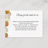 Herfst Pompoen verzoek recept voor de bruid Informatiekaartje (Voorkant)