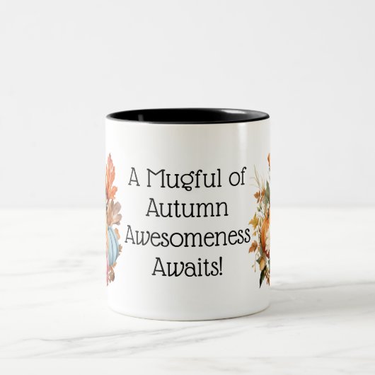 Herfst pompoen viering tweekleurige koffiemok (Center)