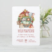 Herfst Pompoen Vrachtwagen Safari 1e Verjaardag Kaart (Staand voorkant)