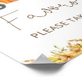 Herfst Pompoen Vrachtwagen Waterverf Baby shower Poster (Hoek)