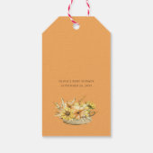 Herfst pompoen vrachtwagen | Zonnebloemen Baby sho Cadeaulabel (Achterkant)