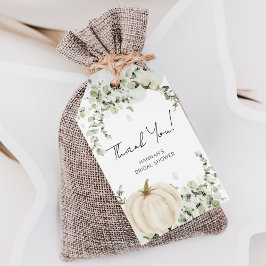 Herfst pompoen Vrijgezellenfeest gunst dank u Cadeaulabel