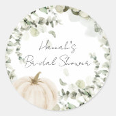 Herfst pompoen Vrijgezellenfeest nodigen envelop v Ronde Sticker (Voorkant)