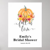 Herfst pompoen Vrijgezellenfeest Welkom Poster (Voorkant)