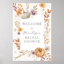  herfst pompoen Vrijgezellenfeest welkomstbord Poster