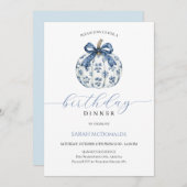 Herfst Pompoen Vrouw Verjaardag Diner Uitnodiging (Voorkant / Achterkant)