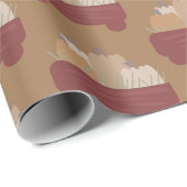 Herfst Pompoen Wagen Bruin Boho Inpakpapier (Rol Hoek)