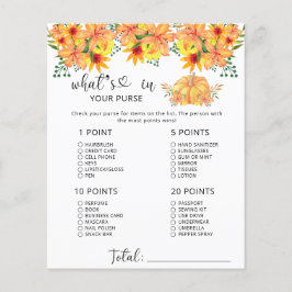 Herfst pompoen wat in uw handtas baby shower