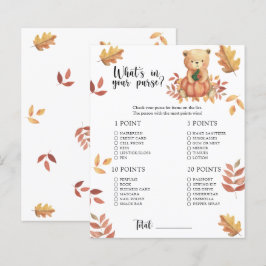 Herfst pompoen. Wat zit er in je tas baby shower s