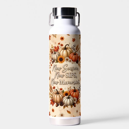 Herfst Pompoen Waterfles (Voorkant)