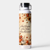 Herfst Pompoen Waterfles (Achterkant)