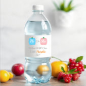 Herfst pompoen waterfles etiket