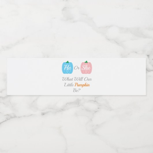 Herfst pompoen waterfles etiket (Enkel label)