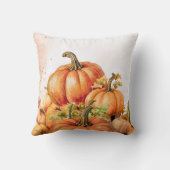 Herfst pompoen Waterverf Baby shower Kussen (Achterkant)