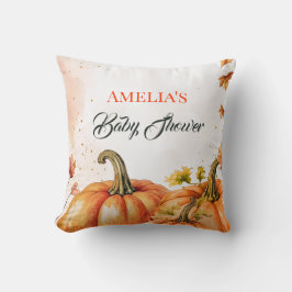 Herfst pompoen Waterverf Baby shower Kussen