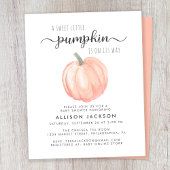 Herfst Pompoen Waterverf Baby shower Uitnodiging
