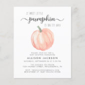 Herfst Pompoen Waterverf Baby shower Uitnodiging (Voorkant)